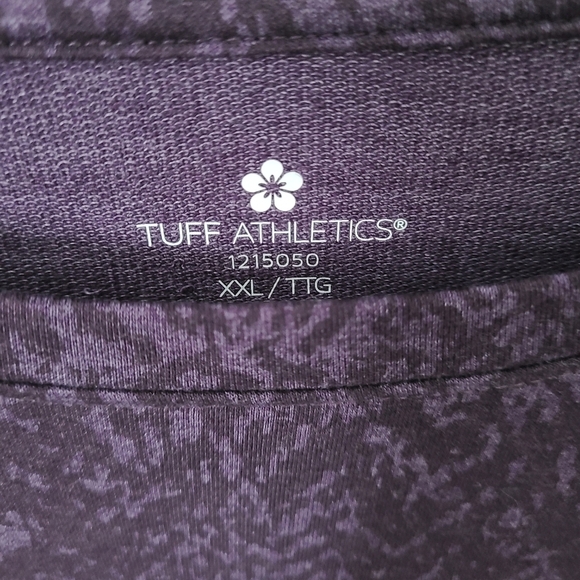TUFF ATHLETICS Purple Long Sleeve Crew Neck Sweatshirt Size XXL - Picture 4 of 6